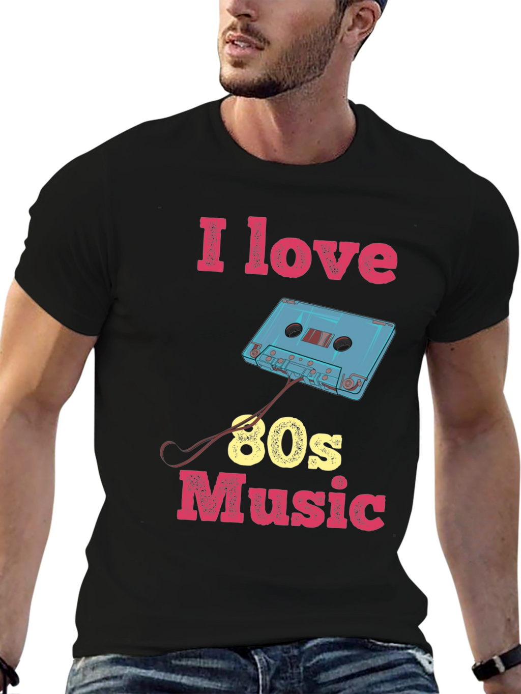 I Love 80s Music Graphic Tee