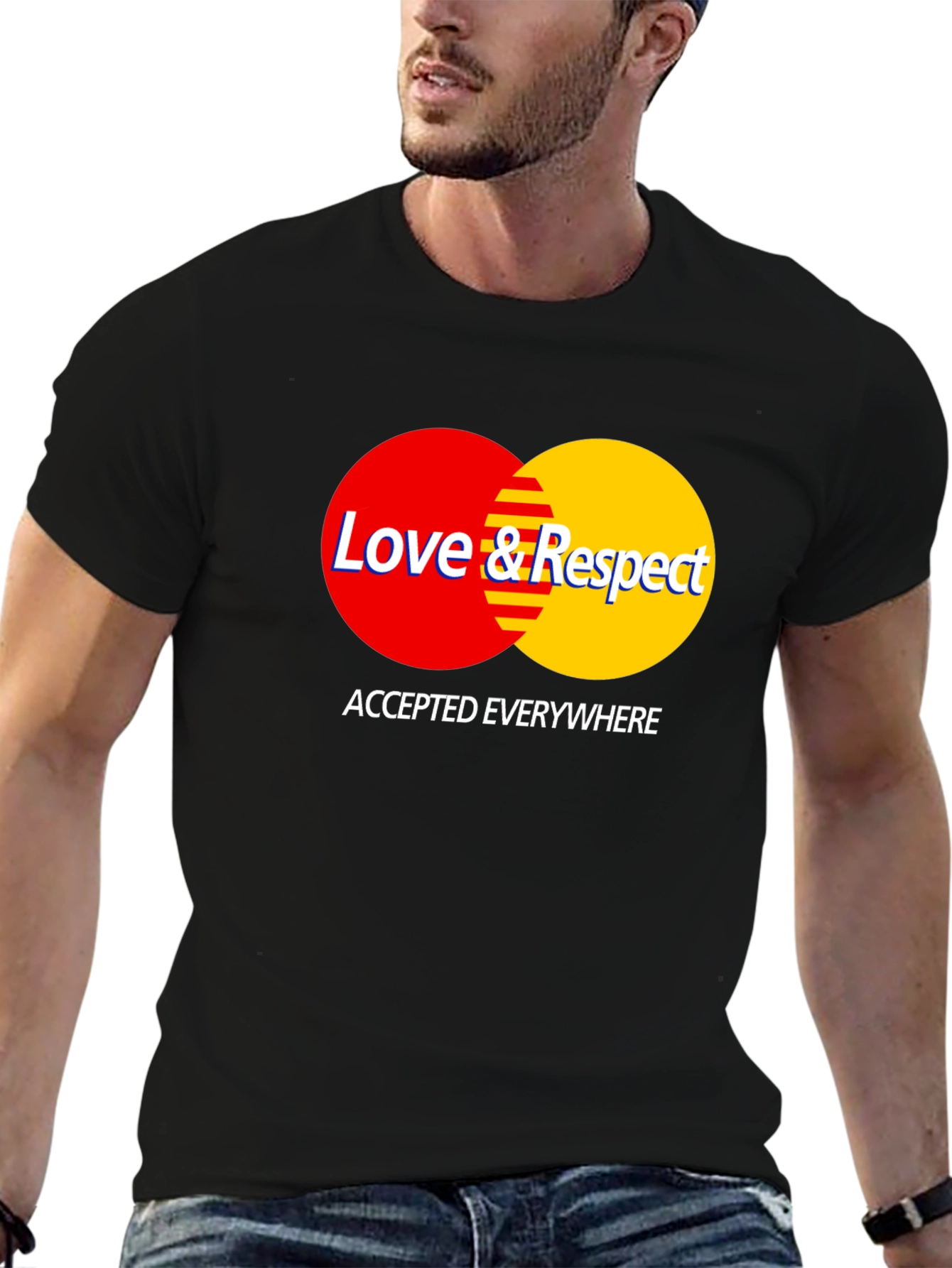 Love & Respect T-Shirt - Black Crew Neck
