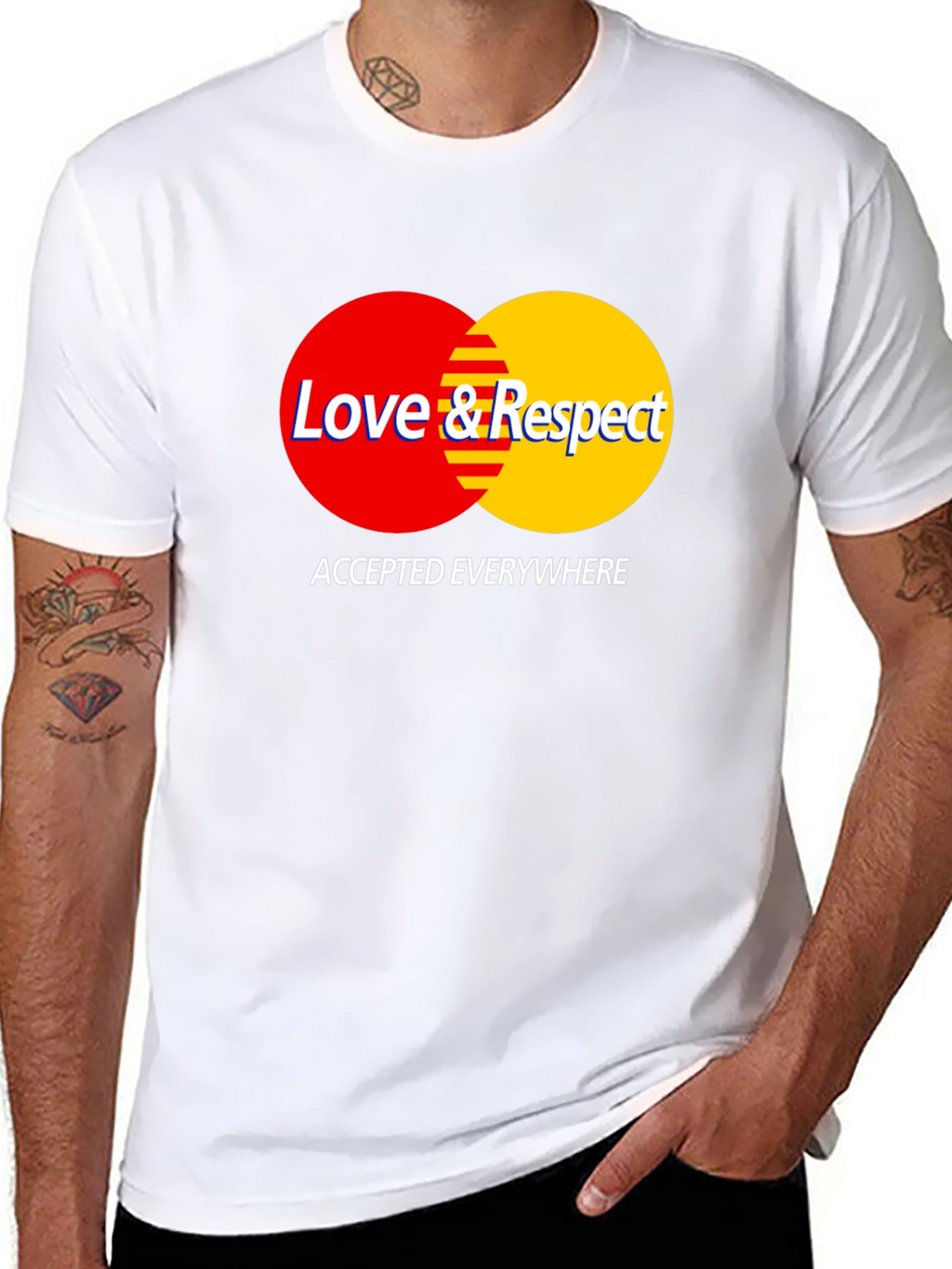 Love & Respect T-Shirt - Black Crew Neck