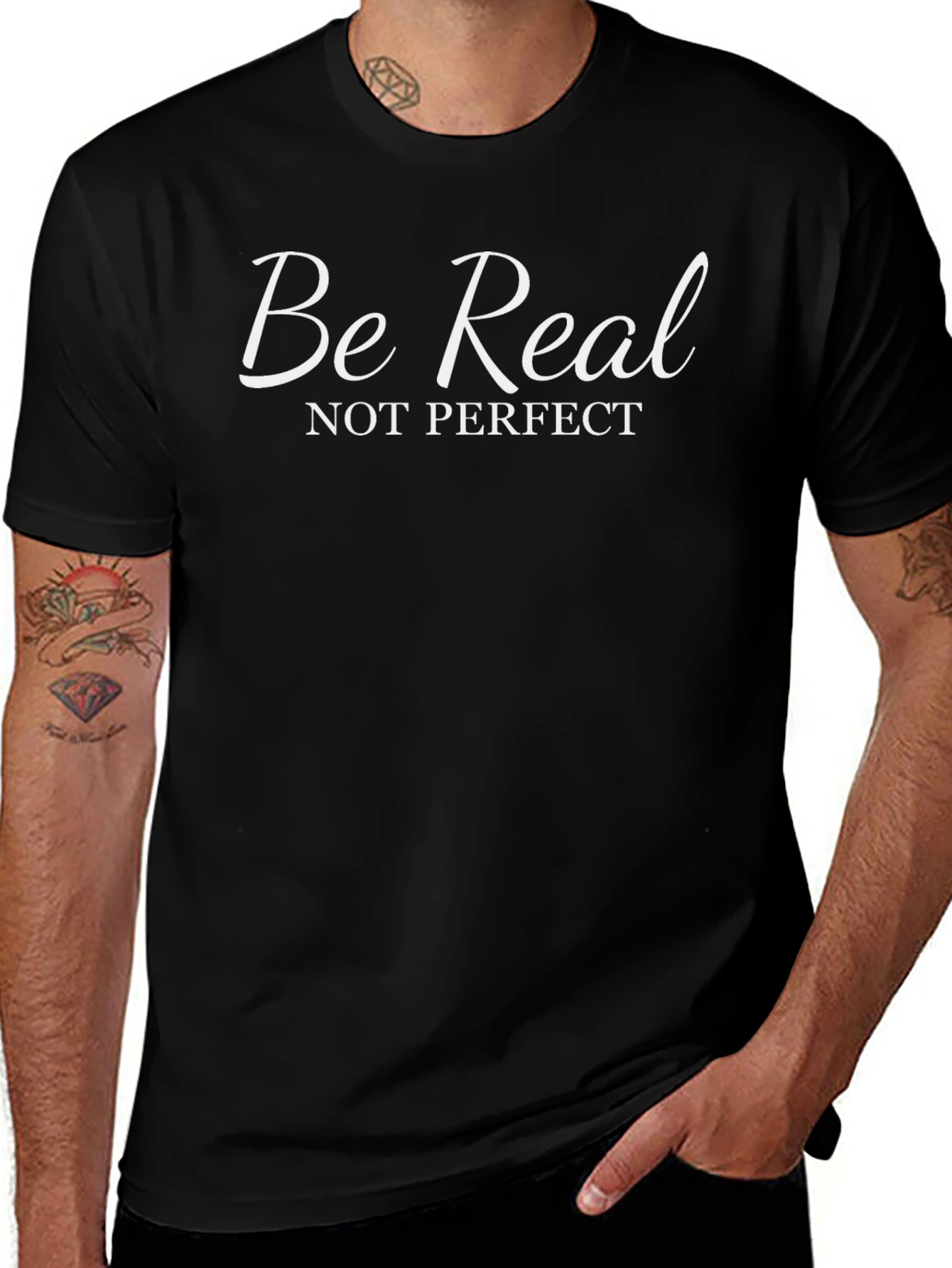 Be Real T-Shirt - Motivational Black Tee
