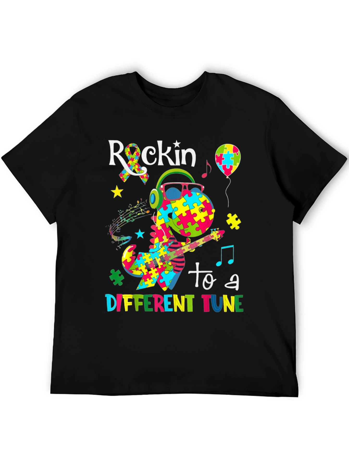 Rockin to a Different Tune Autism Awareness T-Shirt