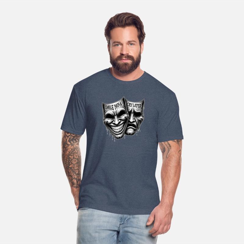 SMILE NOW CRY LATER Drama Masks Payaso Cholo Tatto