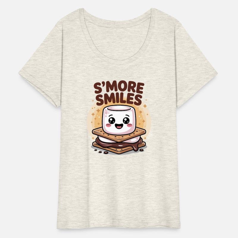 Smore Smiles Cute Marshmallow Between Chocolate