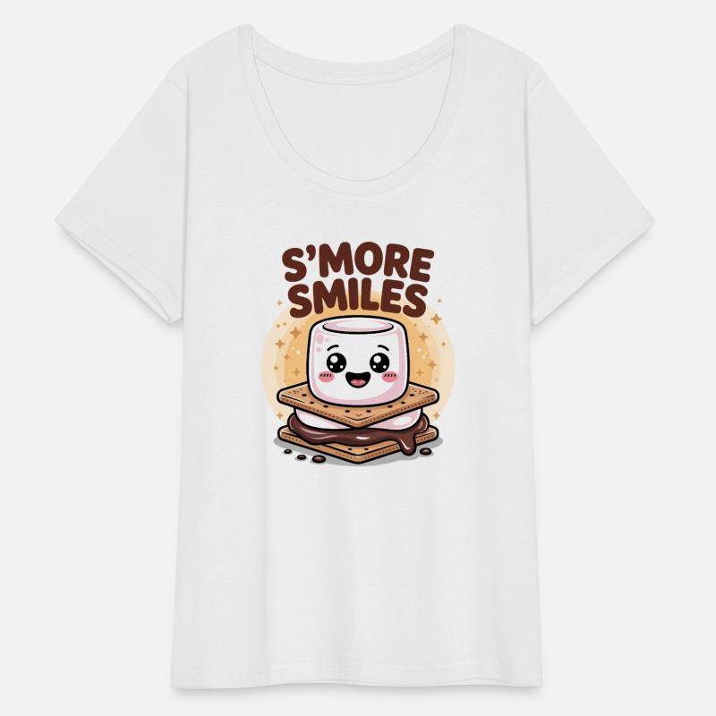 Smore Smiles Cute Marshmallow Between Chocolate