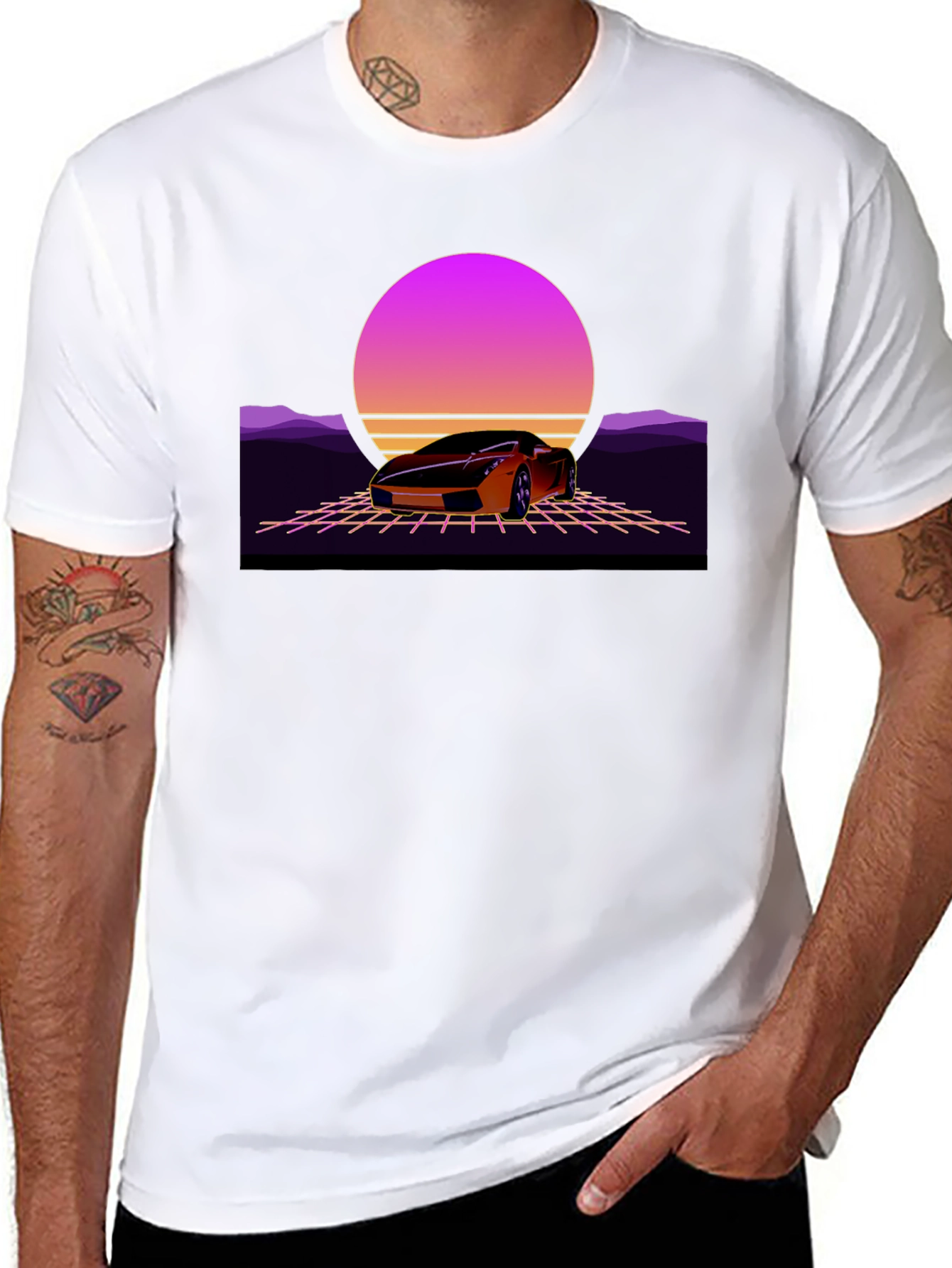 Retro Car T-Shirt - Synthwave Design