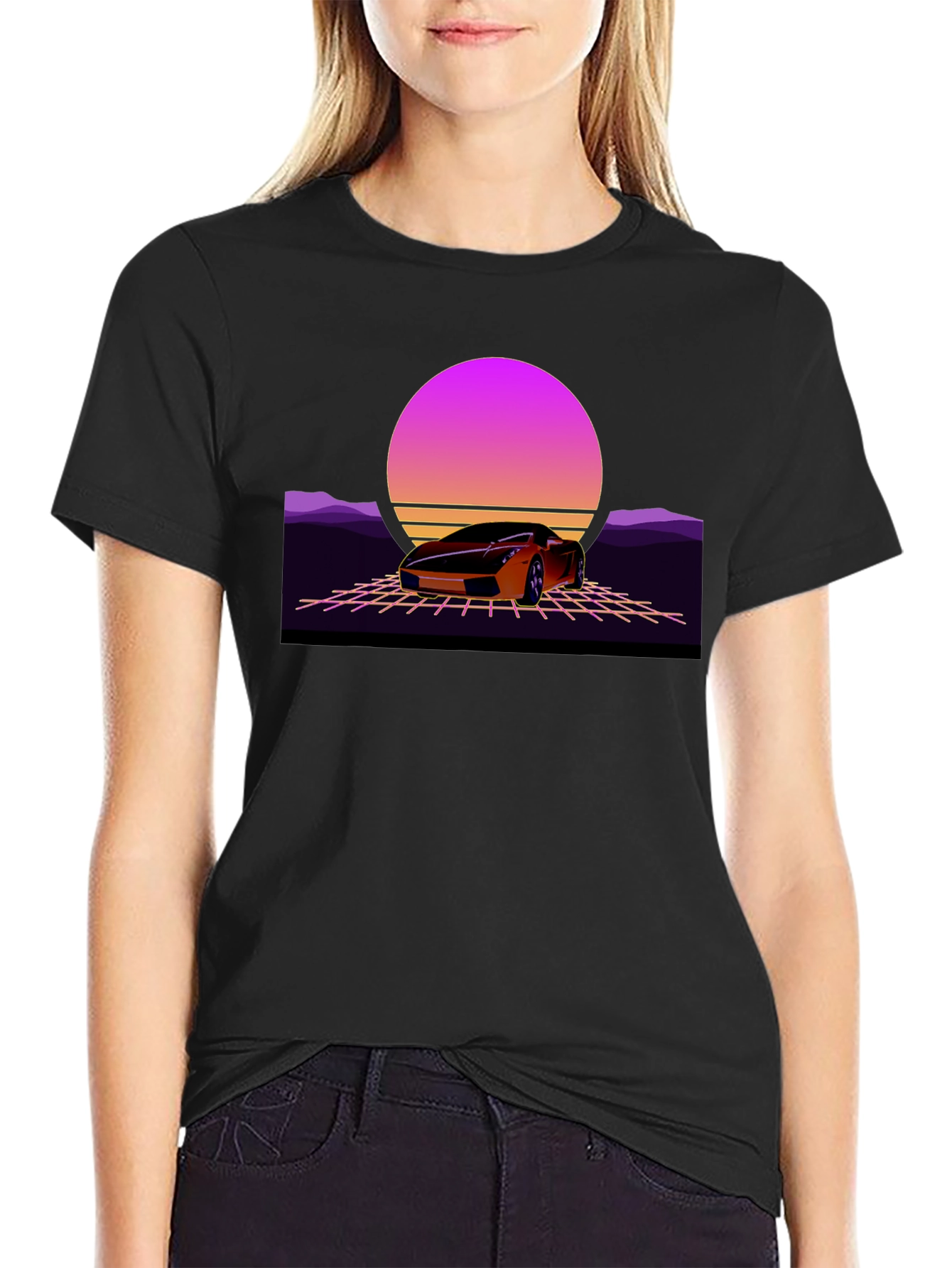 Retro Car T-Shirt - Synthwave Design