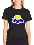 Lit Happens Graphic Tee - Trendy Crew Neck T-Shirt