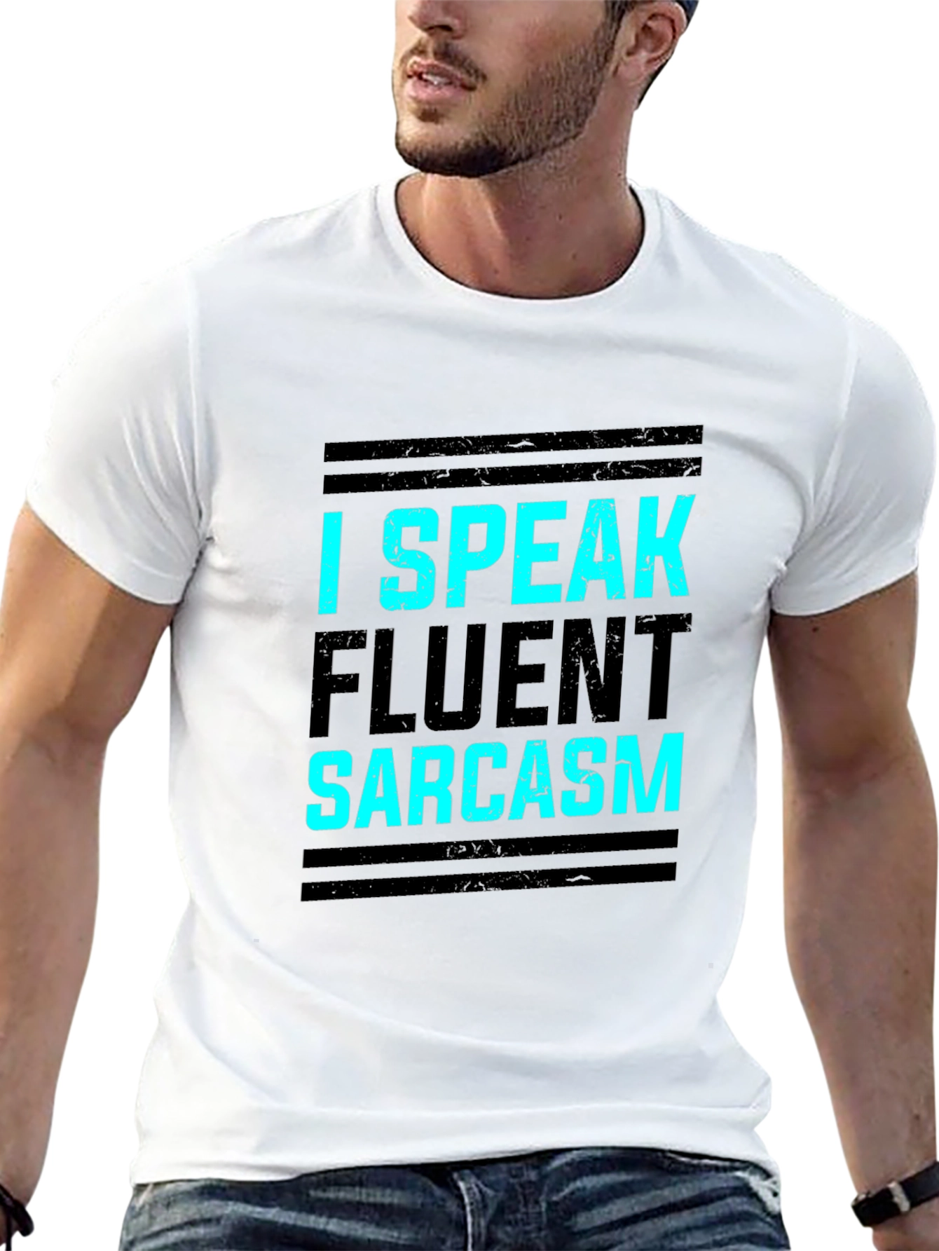 I Speak Fluent Sarcasm Black Graphic Tee