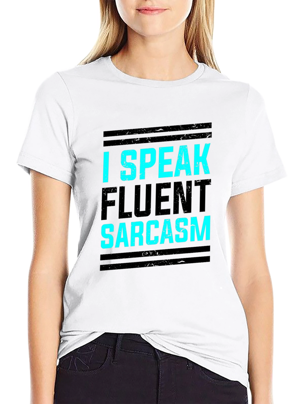I Speak Fluent Sarcasm Black Graphic Tee