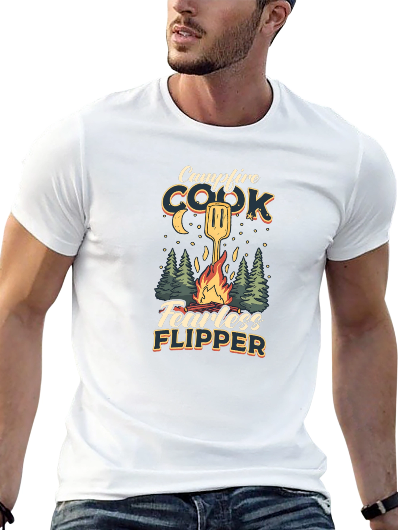 Campfire Cook T-Shirt: Fearless Flipper