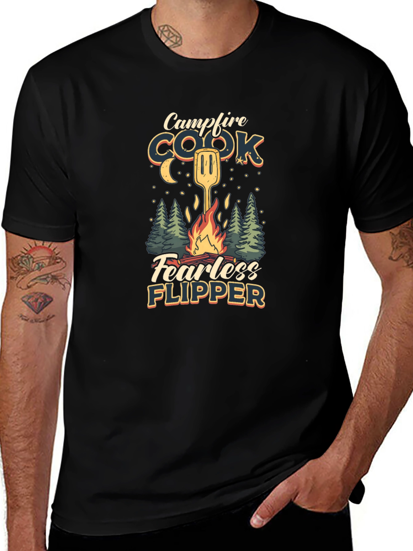 Campfire Cook T-Shirt: Fearless Flipper