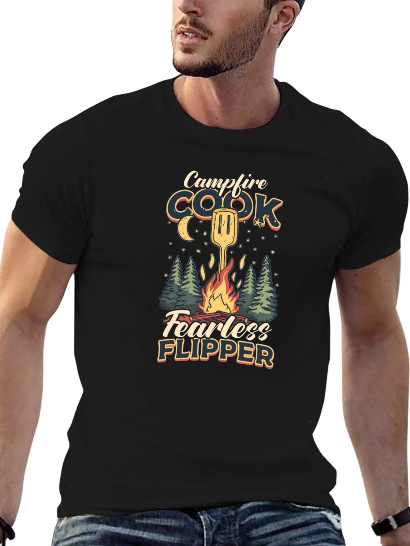 Campfire Cook T-Shirt: Fearless Flipper