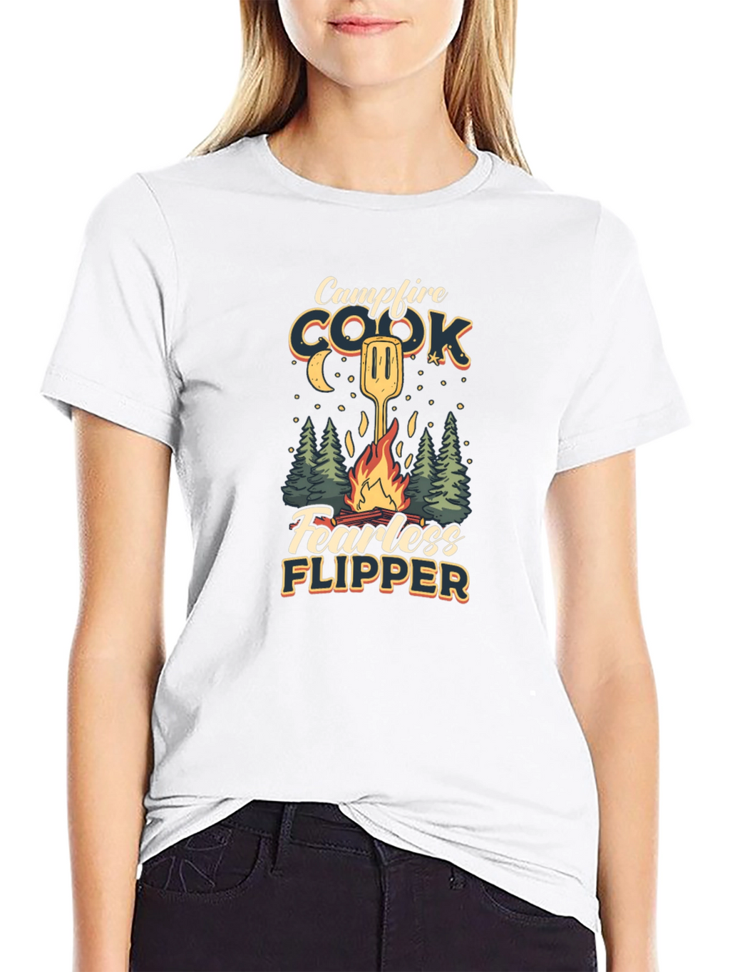Campfire Cook T-Shirt: Fearless Flipper