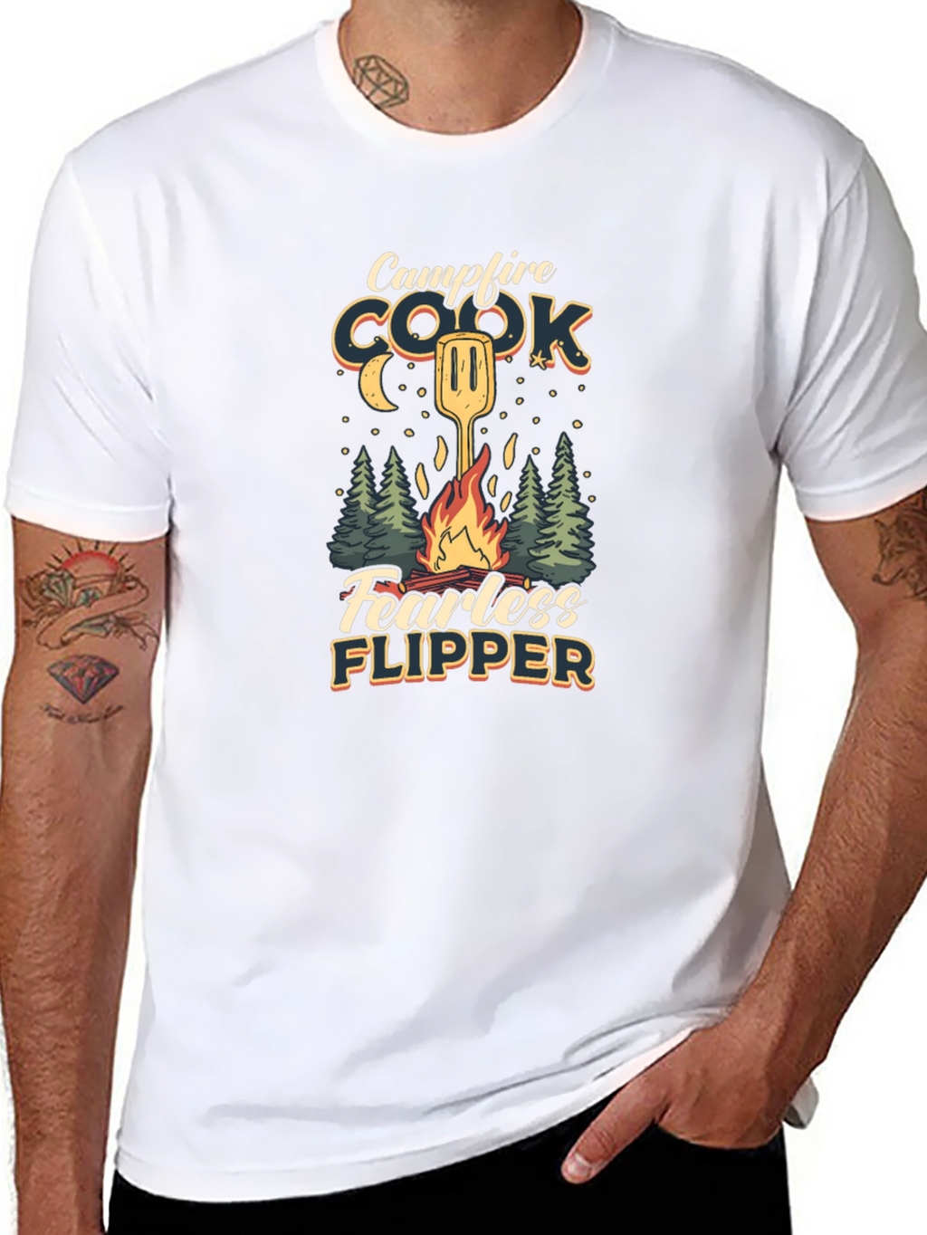 Campfire Cook T-Shirt: Fearless Flipper