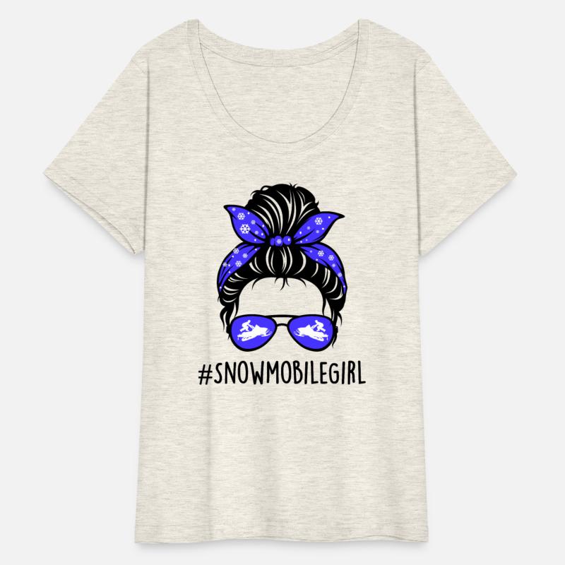 Snowmobile Girl TShirt Snowmobiling Snow Riding