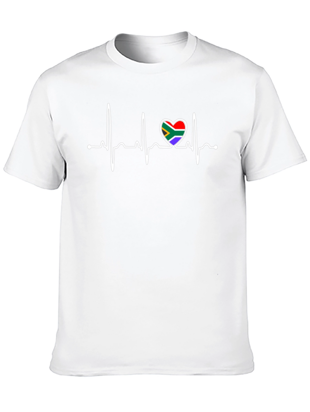 South Africa Heartbeat T-Shirt - Black