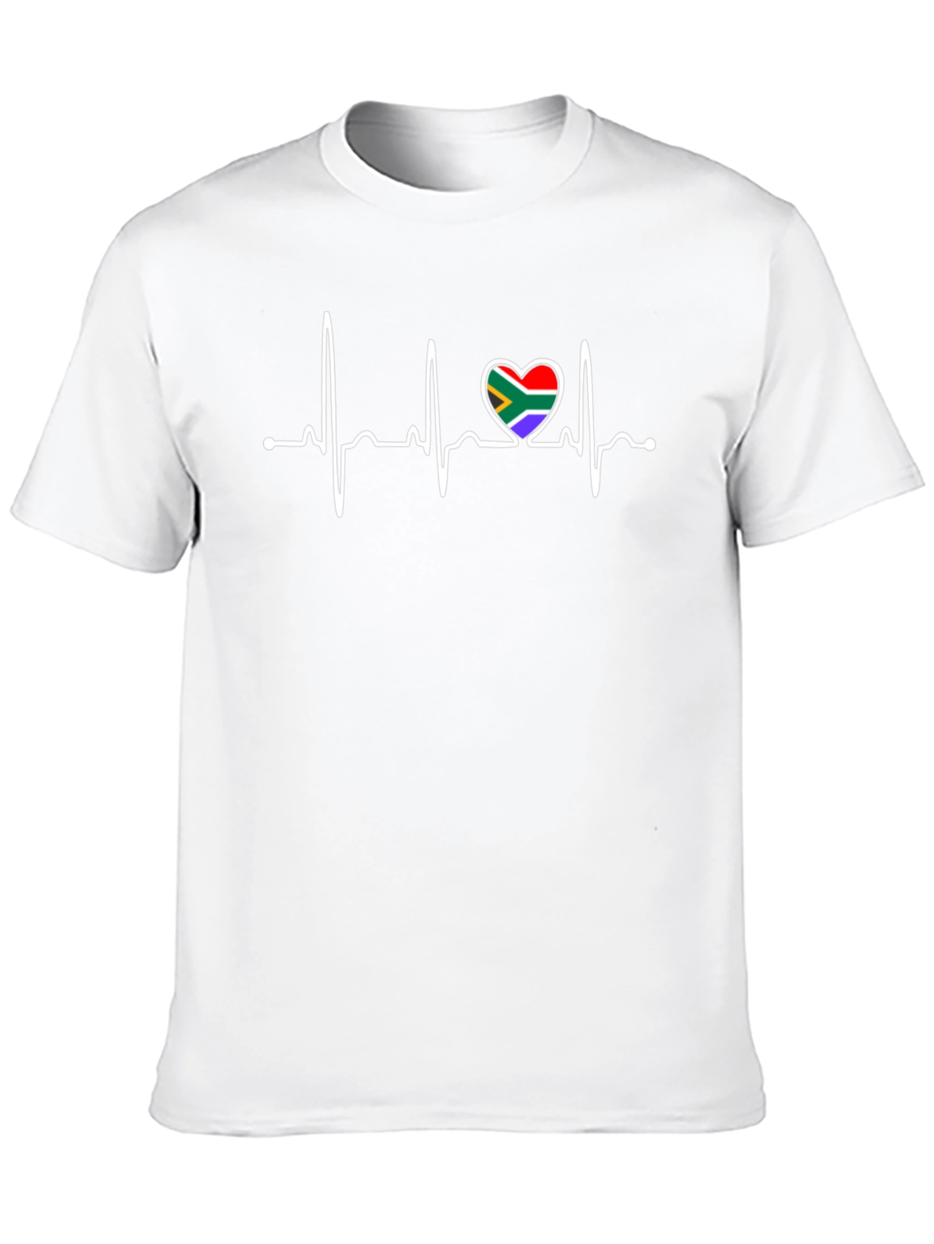 South Africa Heartbeat T-Shirt - Black