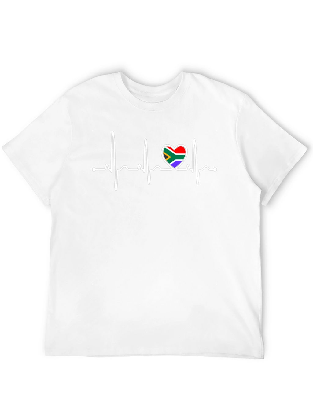 South Africa Heartbeat T-Shirt - Black