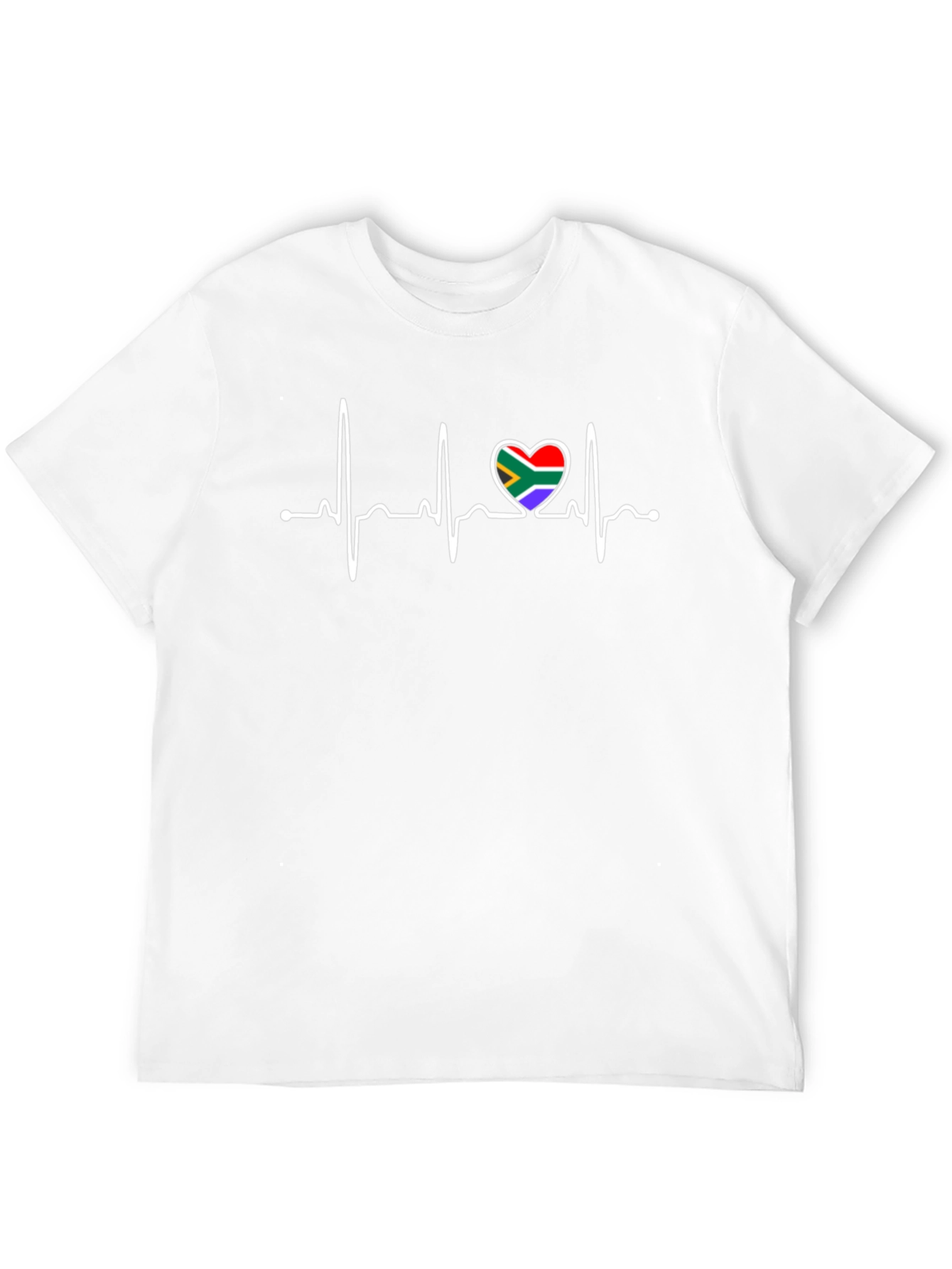 South Africa Heartbeat T-Shirt - Black