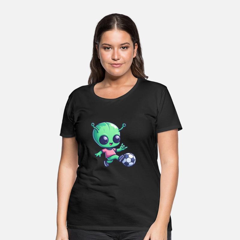 Soccer Playing Alien: Green Galaxy Meets Pitch