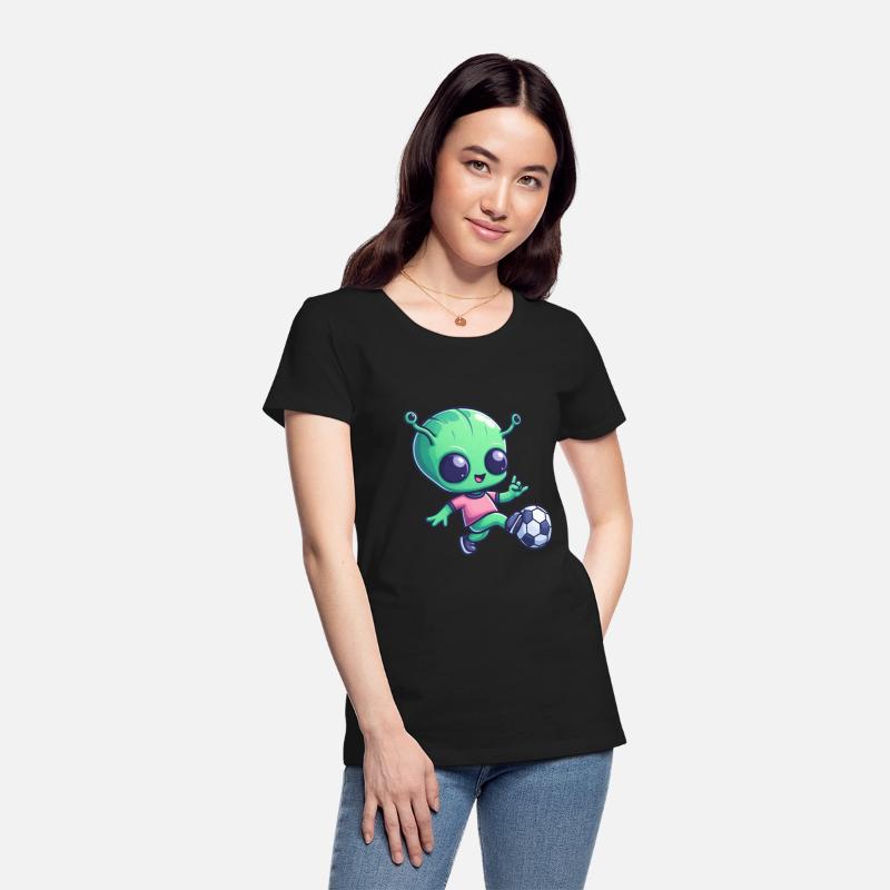 Soccer Playing Alien: Green Galaxy Meets Pitch