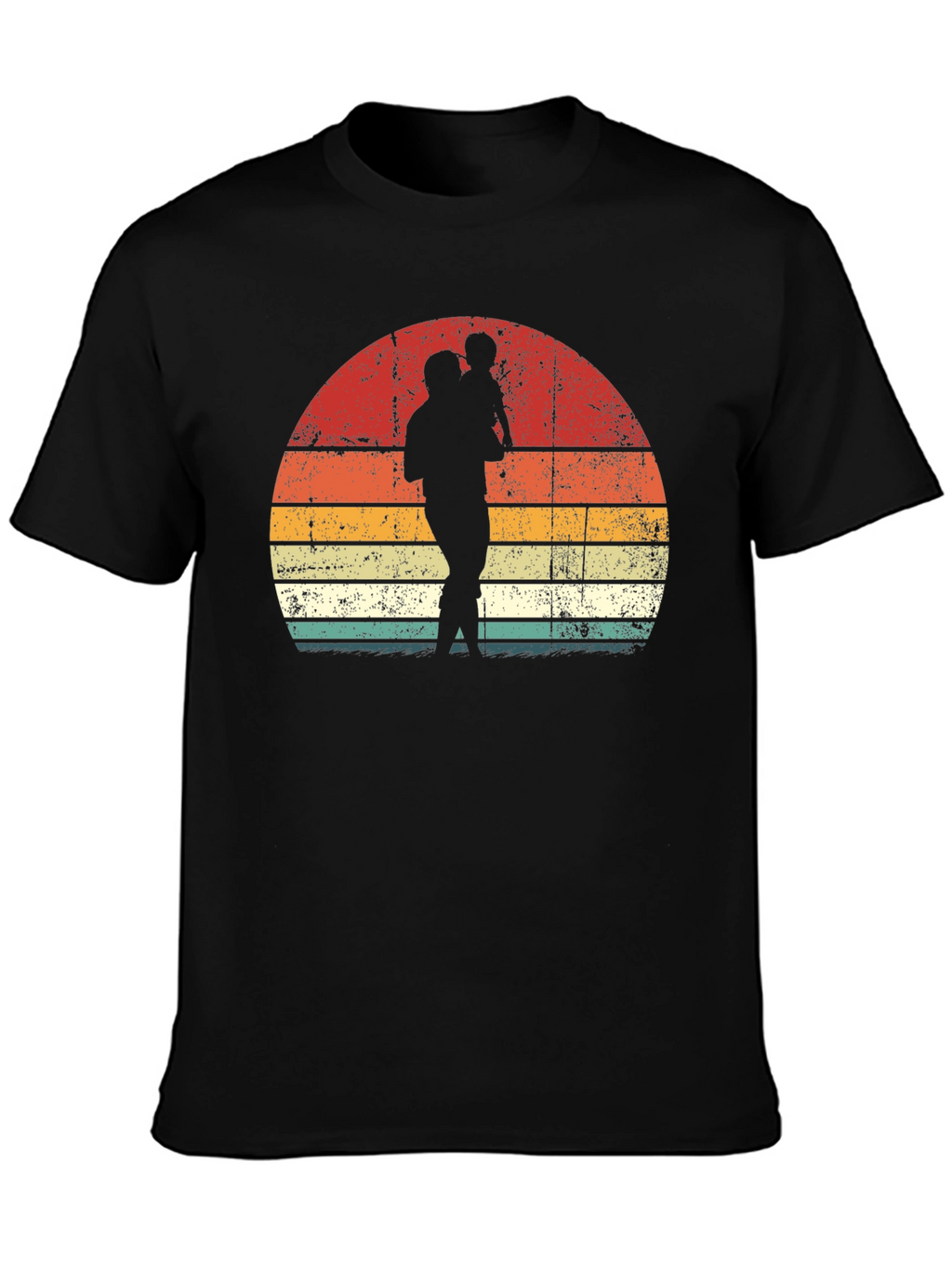 Retro Father & Child Sunset Graphic Tee