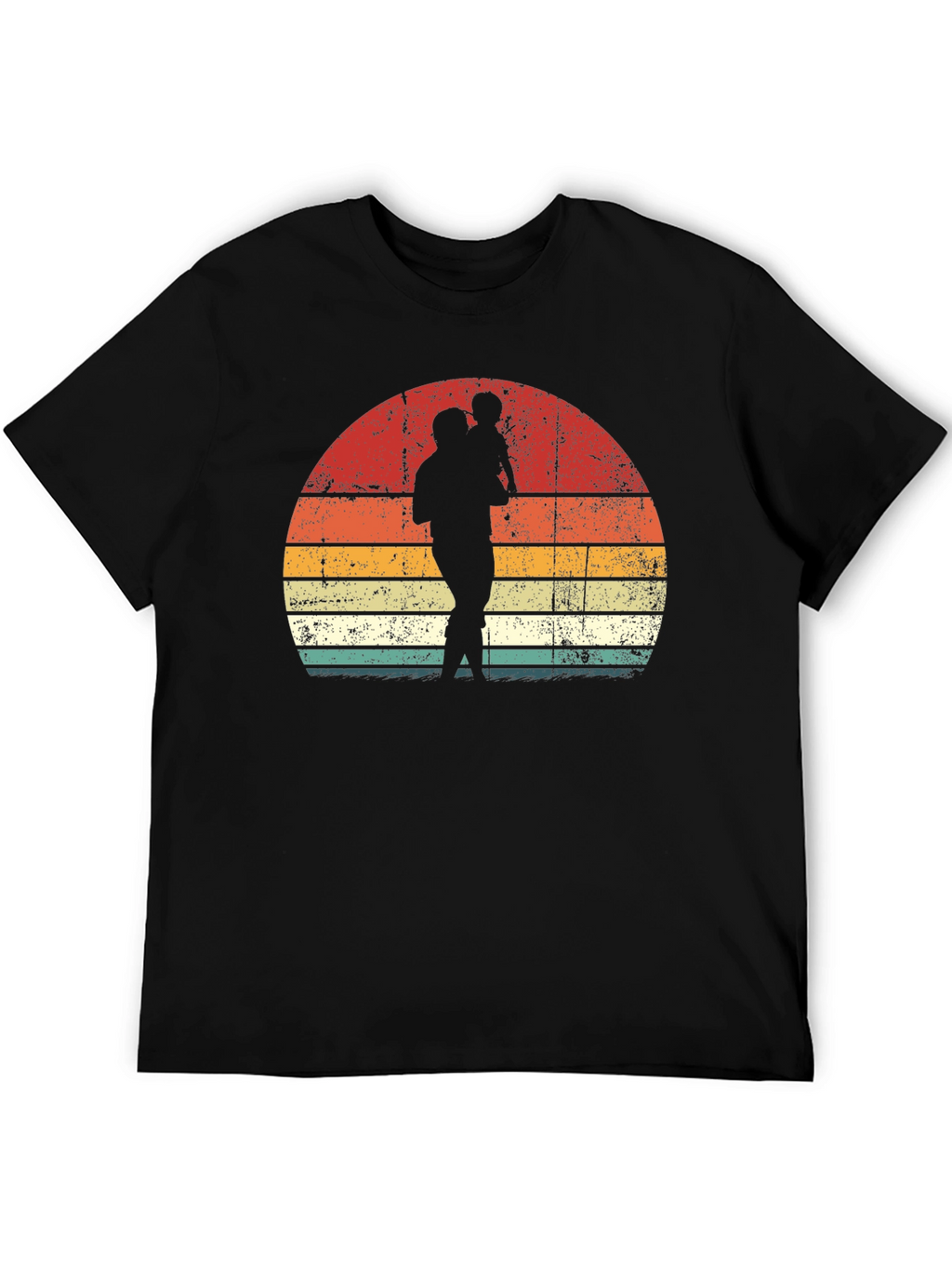 Retro Father & Child Sunset Graphic Tee