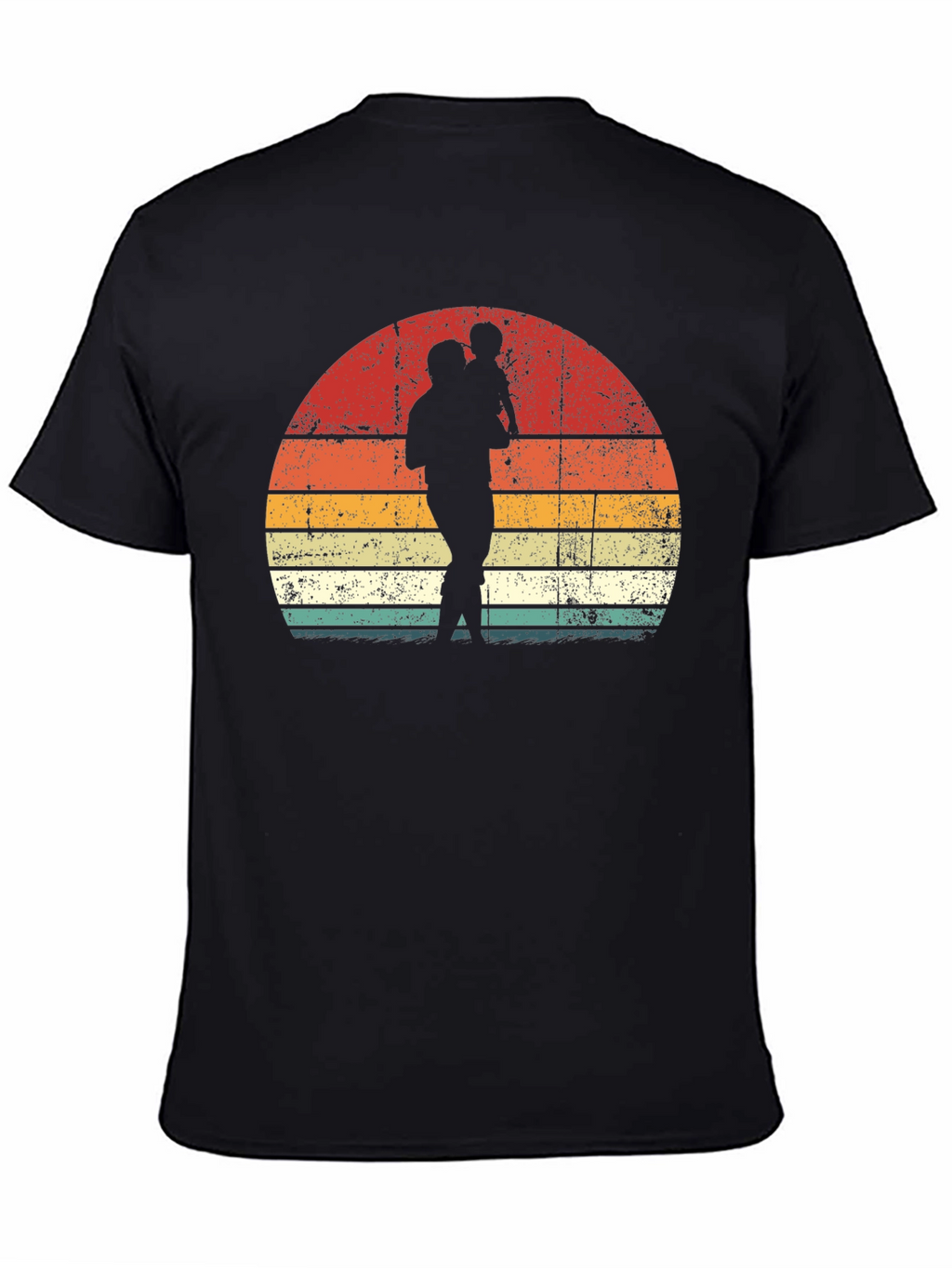Retro Father & Child Sunset Graphic Tee