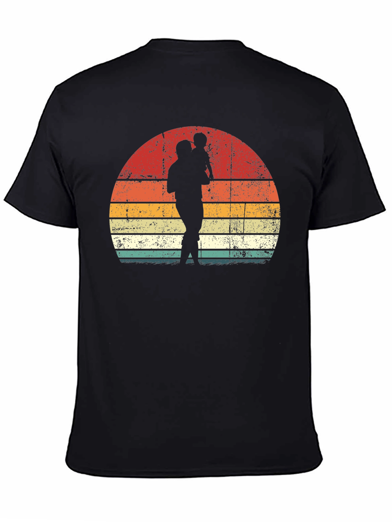 Retro Father & Child Sunset Graphic Tee