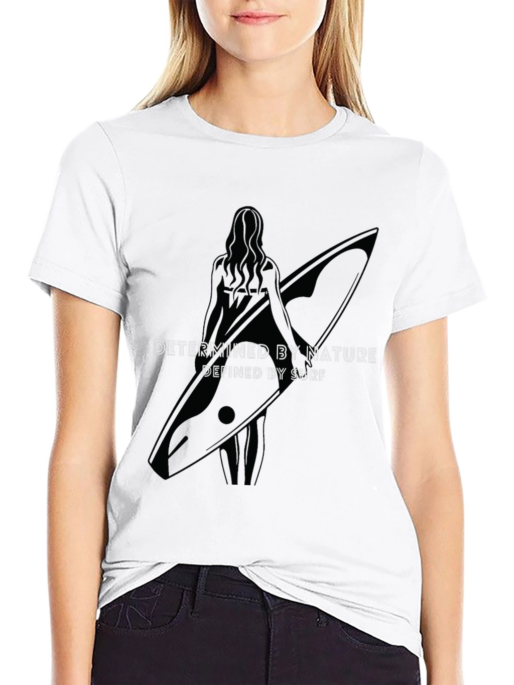 Surfboard Graphic Tee: Determined by Nature