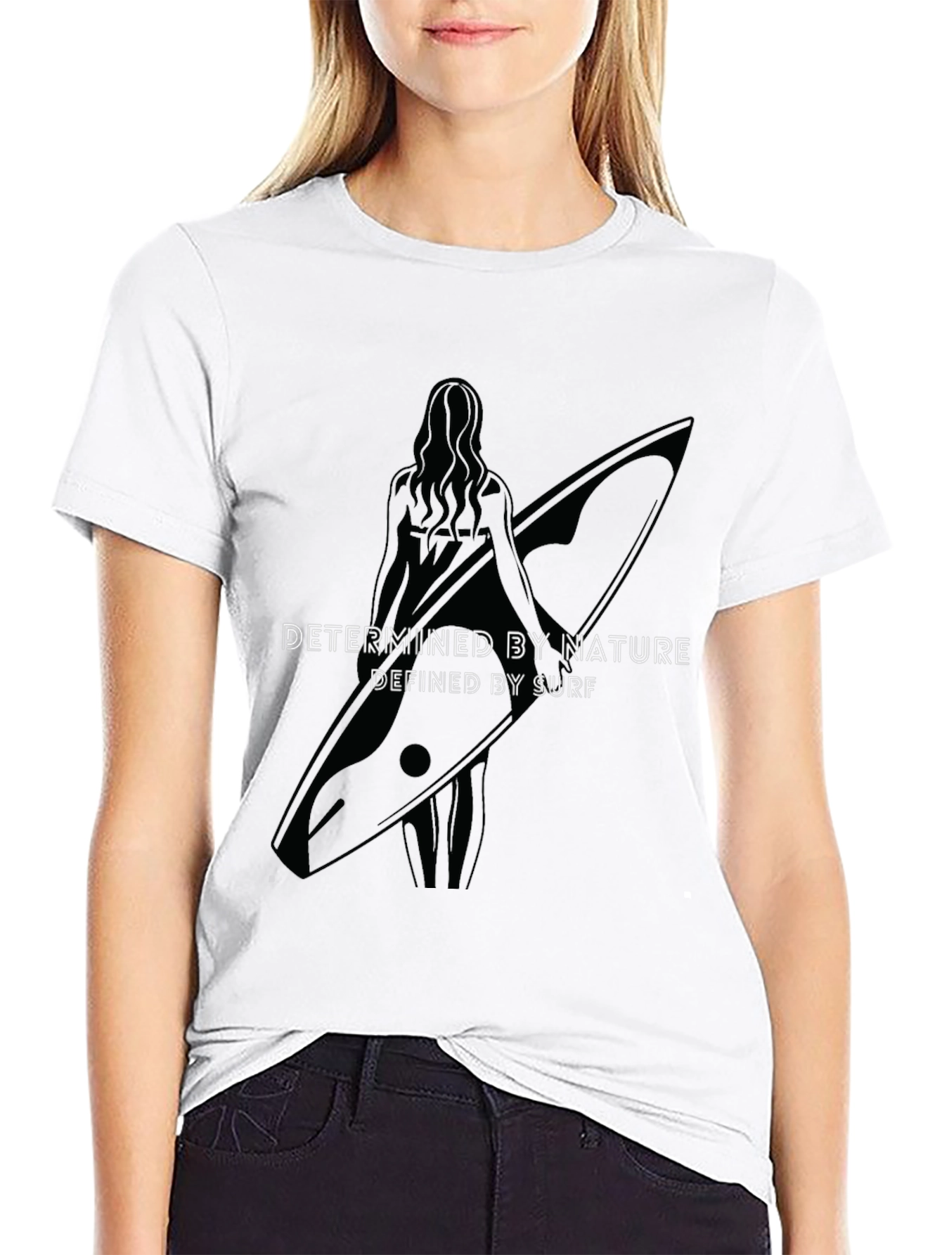 Surfboard Graphic Tee: Determined by Nature
