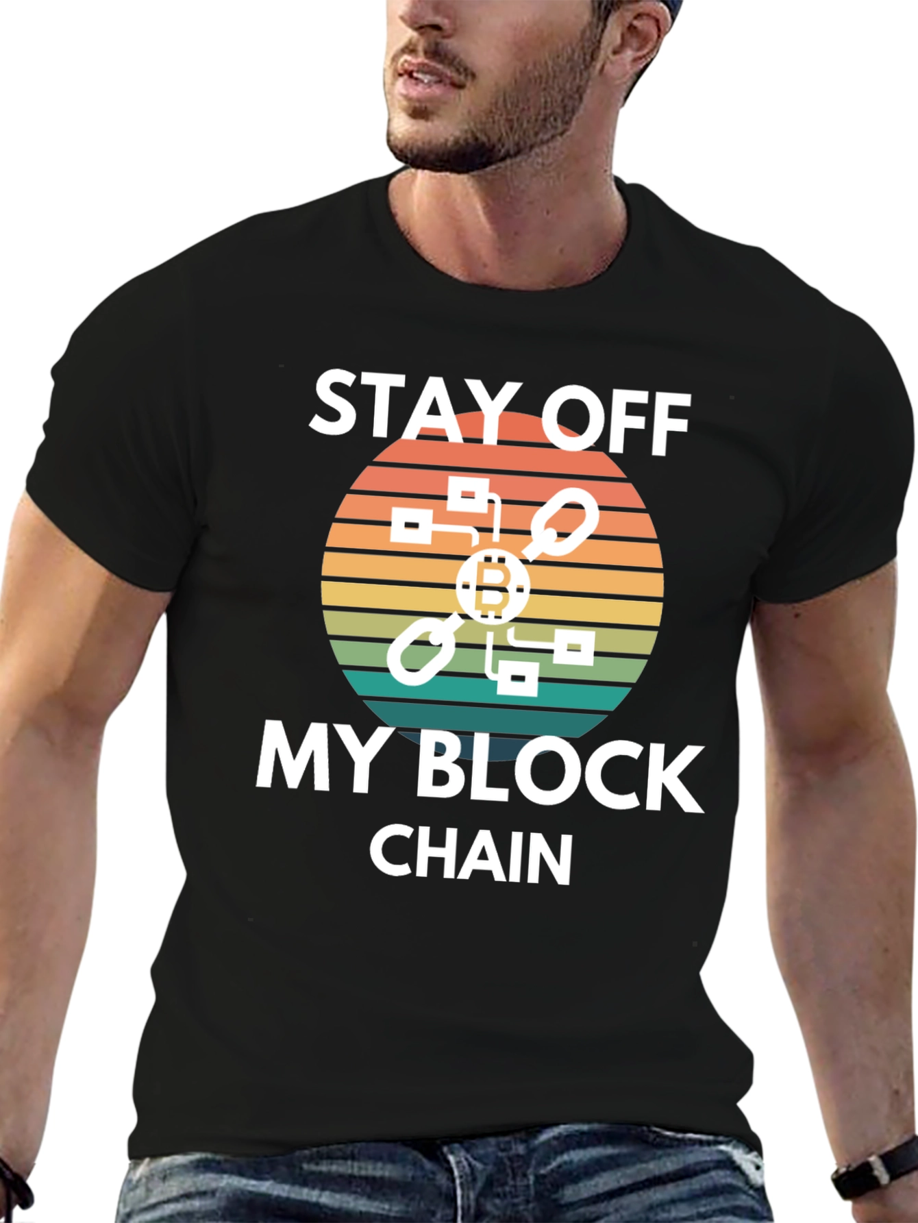 Stay Off My Blockchain T-Shirt - Crypto Tee
