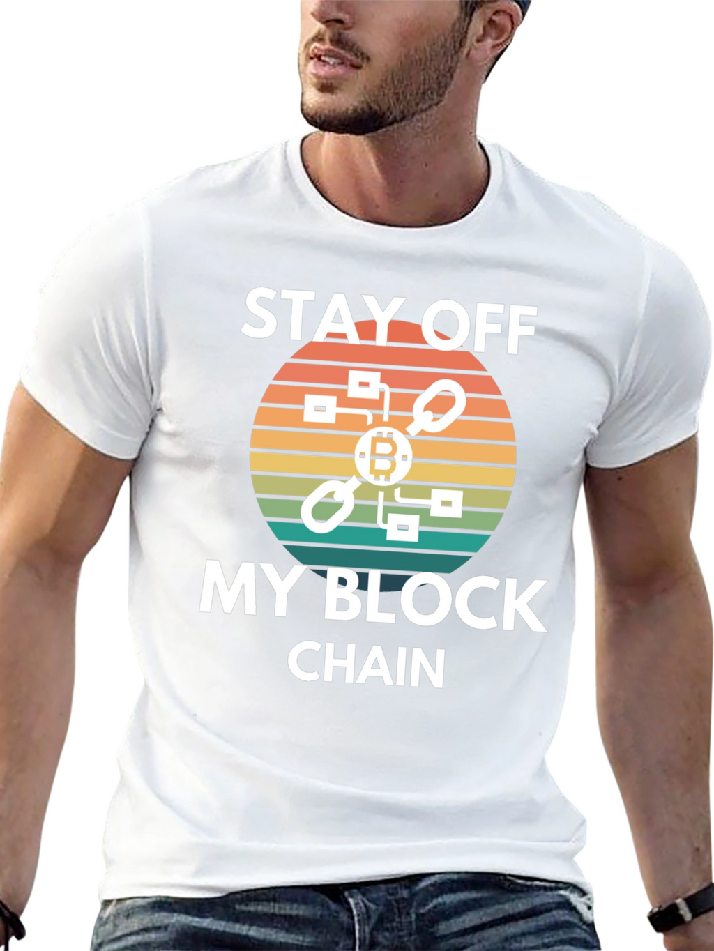 Stay Off My Blockchain T-Shirt - Crypto Tee