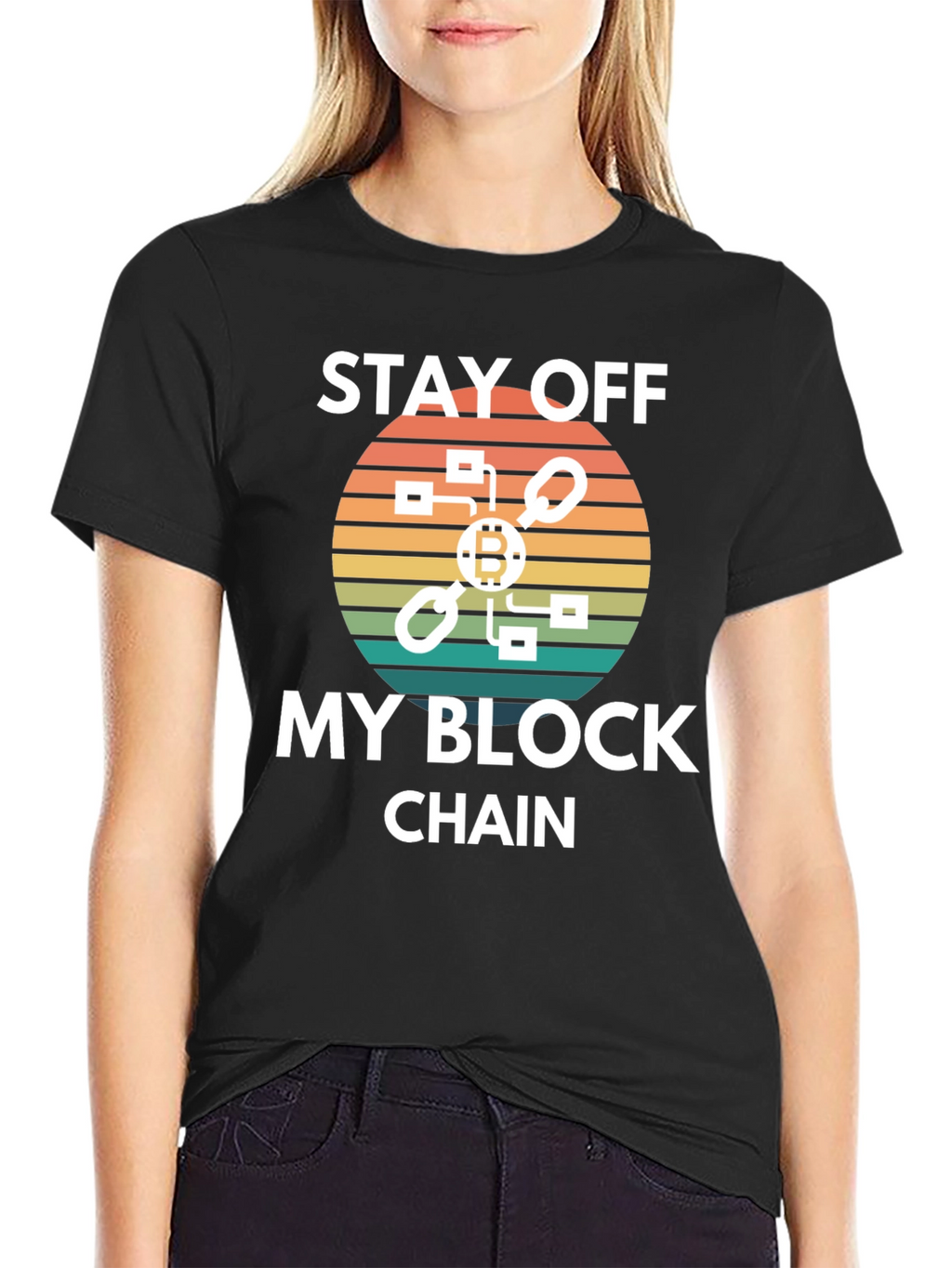 Stay Off My Blockchain T-Shirt - Crypto Tee