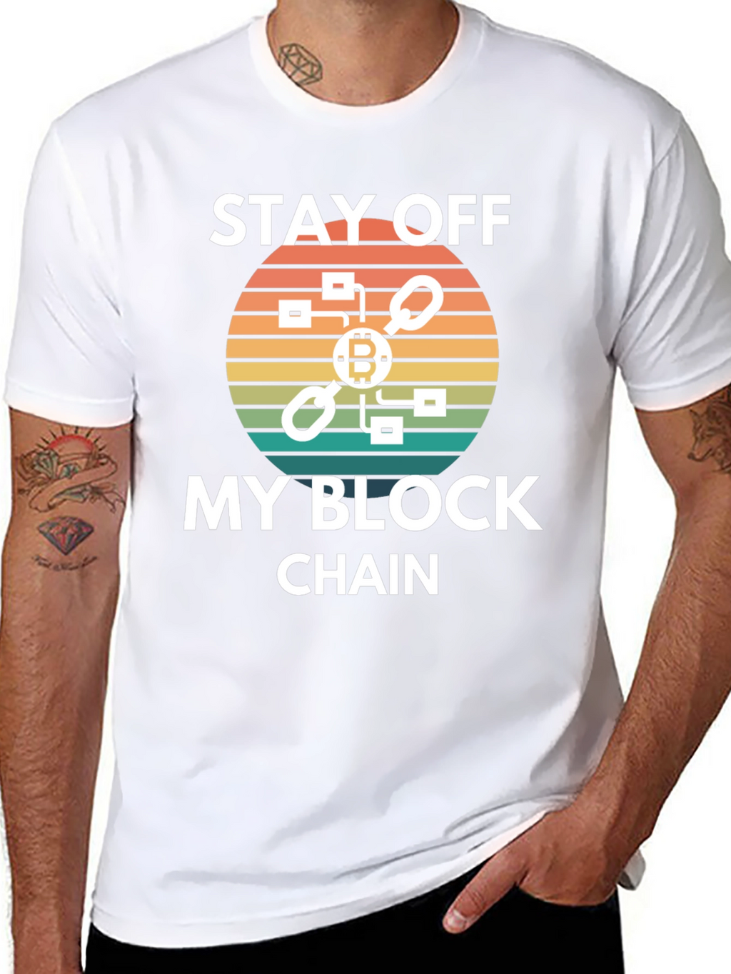 Stay Off My Blockchain T-Shirt - Crypto Tee