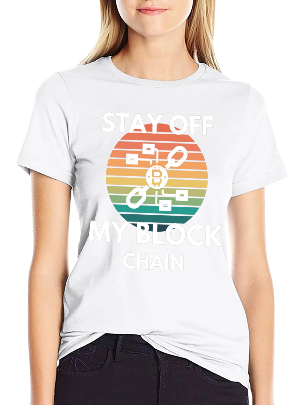 Stay Off My Blockchain T-Shirt - Crypto Tee