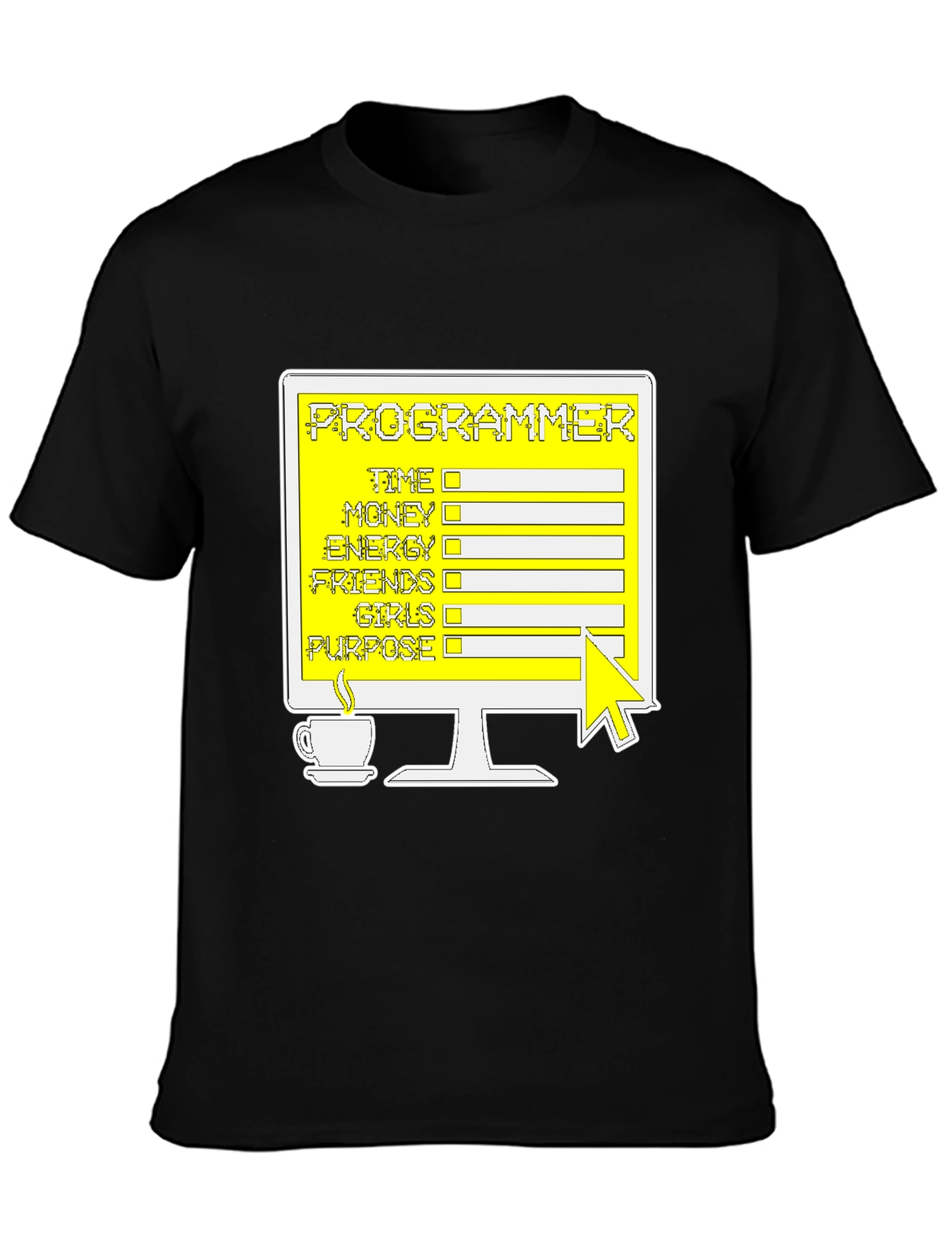 Programmer T-Shirt: Coding Checklist Novelty Tee