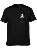 Skate in Pocket Graphic Tee - Casual Black T-Shirt