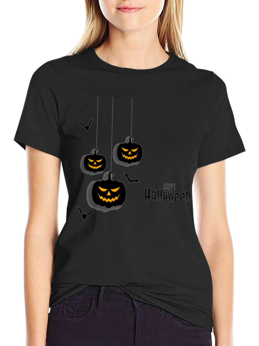 Halloween Pumpkin Graphic Tee - Spooky Season Shirt