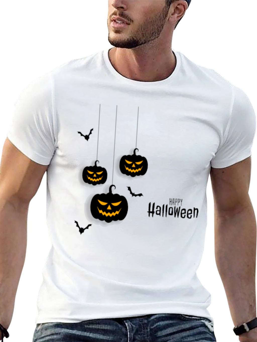 Halloween Pumpkin Graphic Tee - Spooky Season Shirt