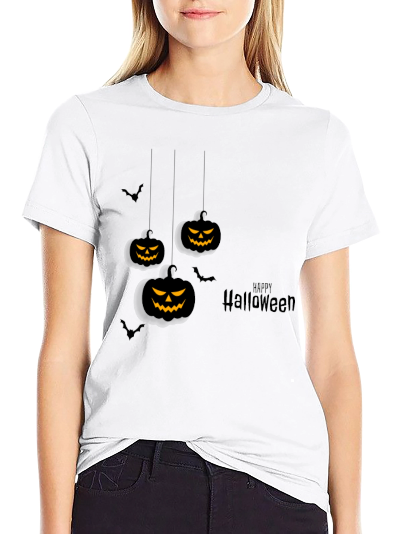 Halloween Pumpkin Graphic Tee - Spooky Season Shirt