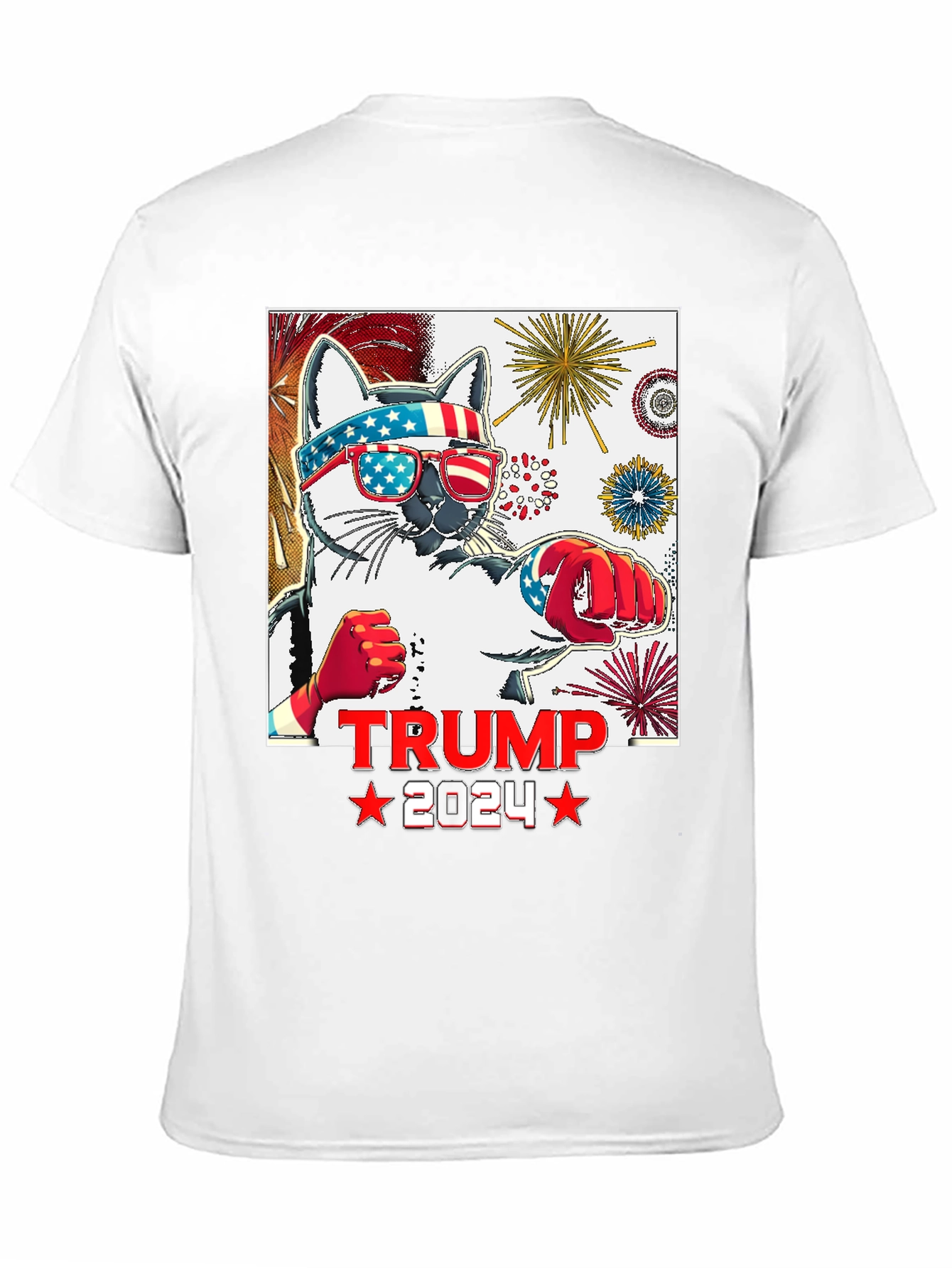 Trump 2024 Cat T-Shirt - Patriotic Apparel
