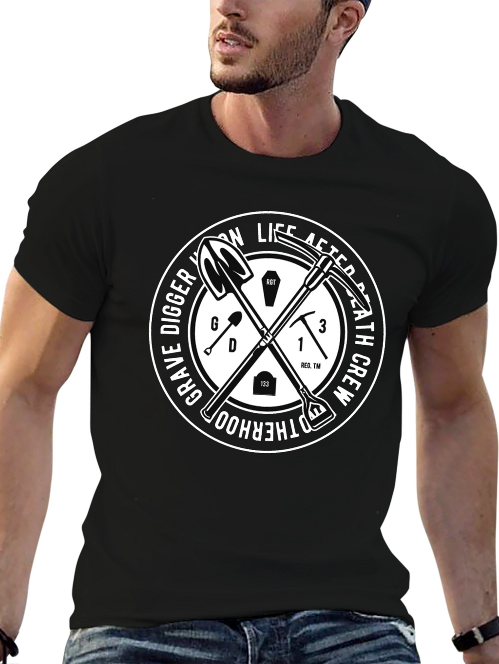 Grave Digger Brotherhood Black T-Shirt