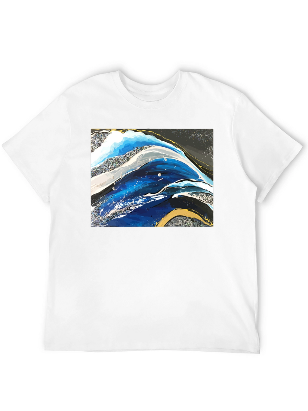 Abstract Art Graphic Tee - Black Unisex T-Shirt