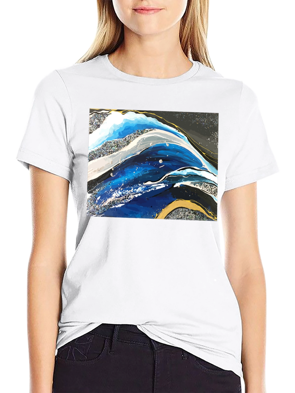 Abstract Art Graphic Tee - Black Unisex T-Shirt
