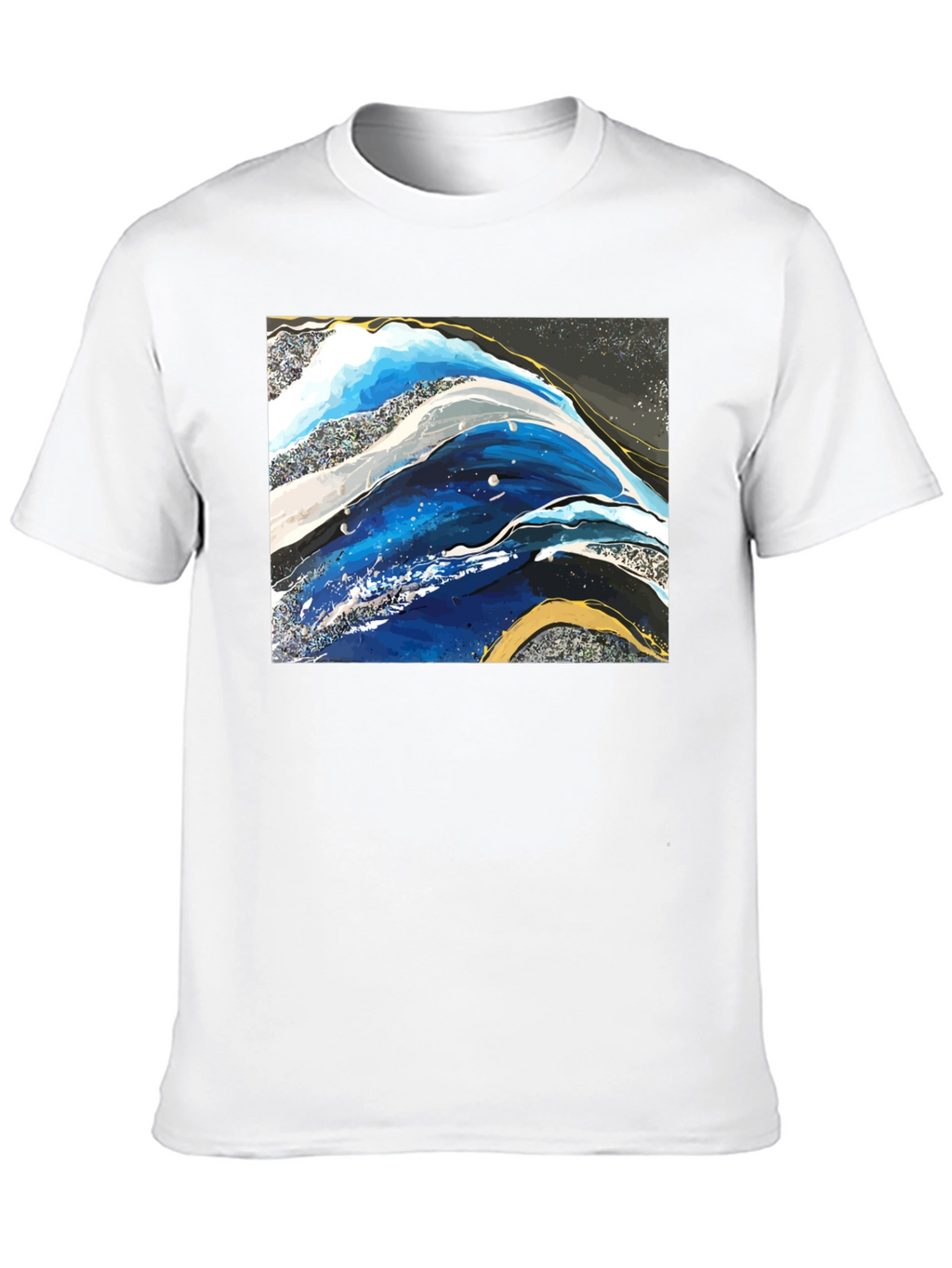 Abstract Art Graphic Tee - Black Unisex T-Shirt