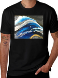 Abstract Art Graphic Tee - Black Unisex T-Shirt