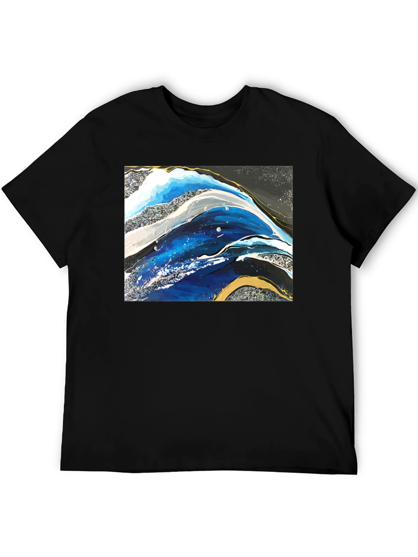 Abstract Art Graphic Tee - Black Unisex T-Shirt