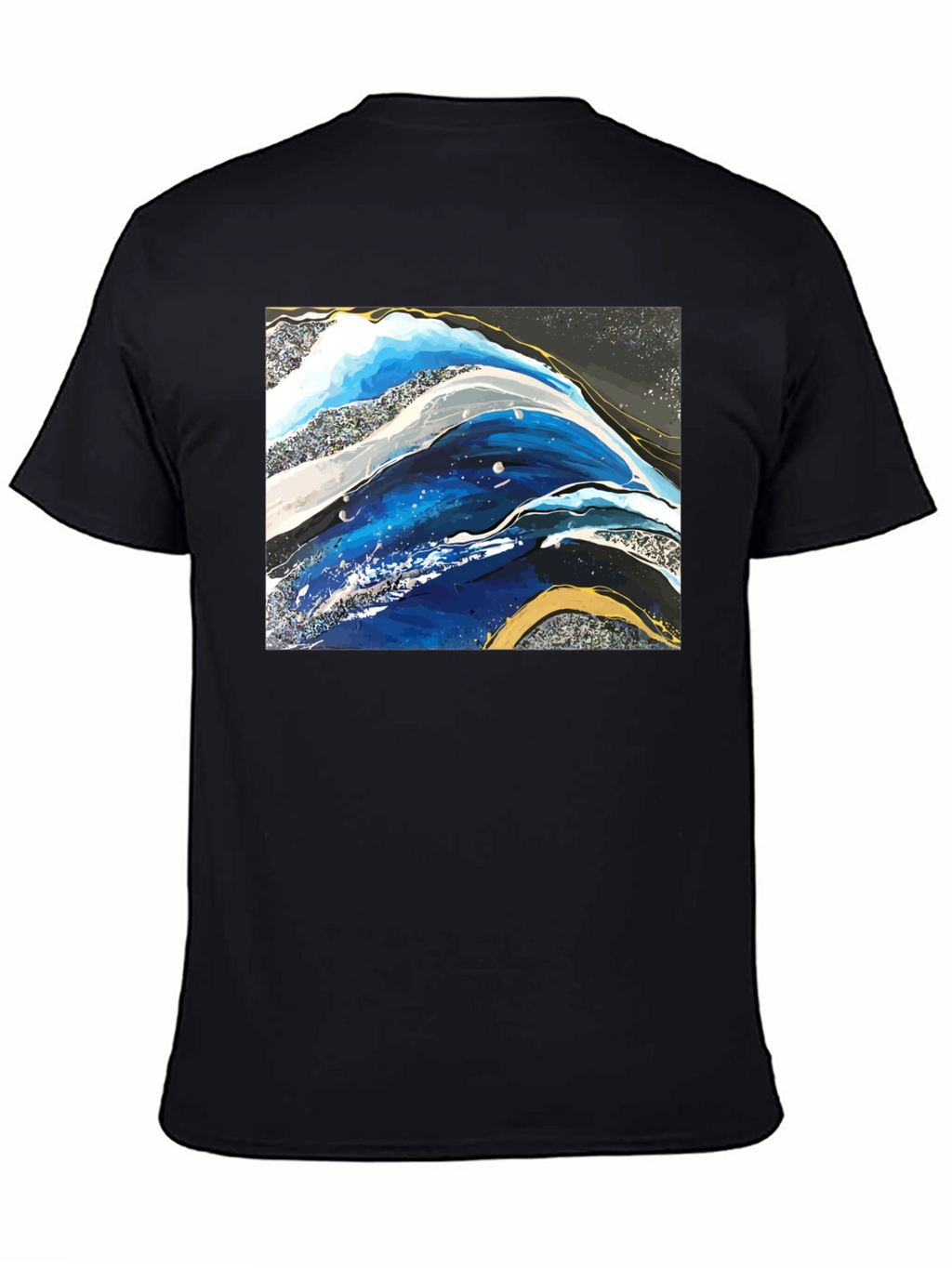 Abstract Art Graphic Tee - Black Unisex T-Shirt