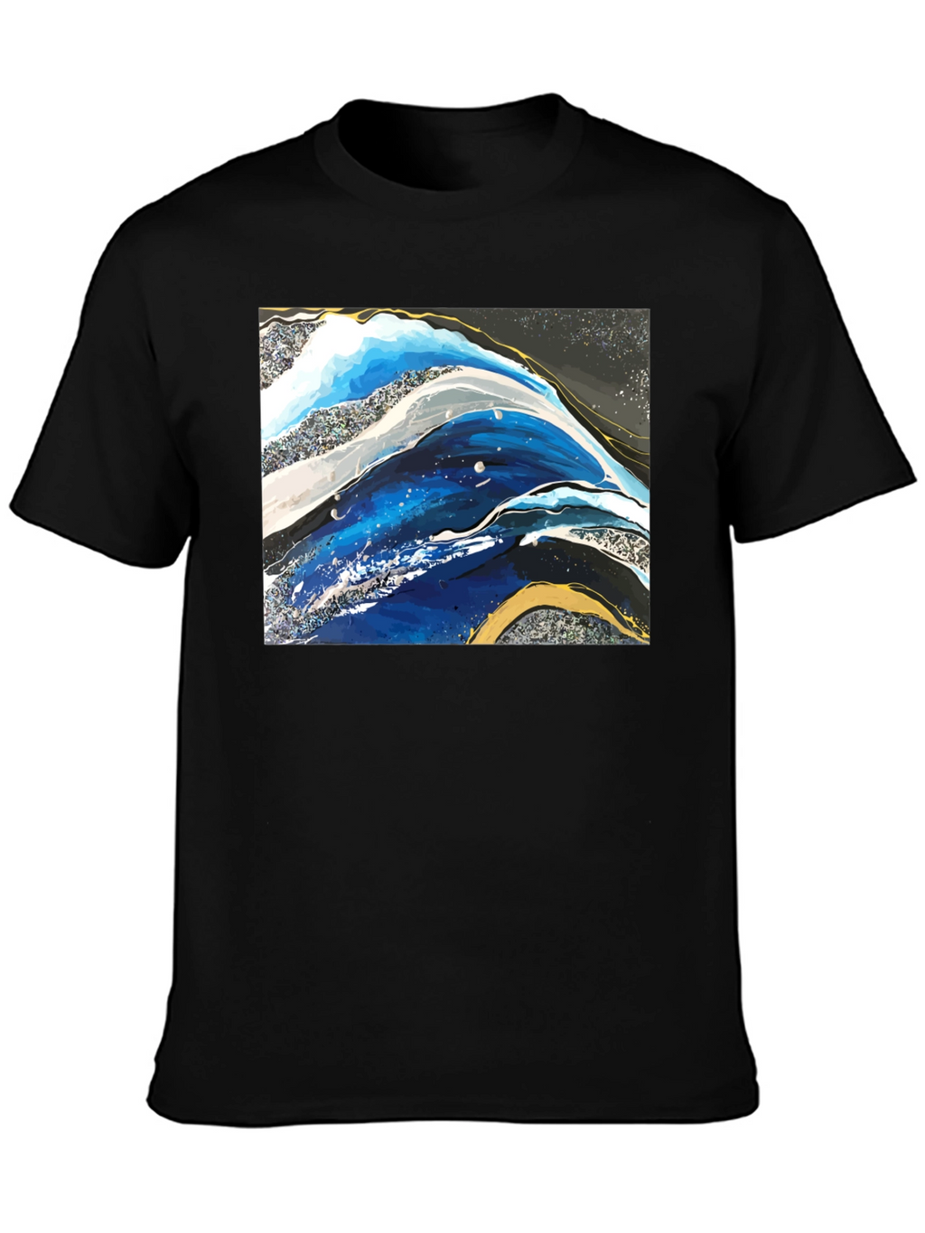 Abstract Art Graphic Tee - Black Unisex T-Shirt